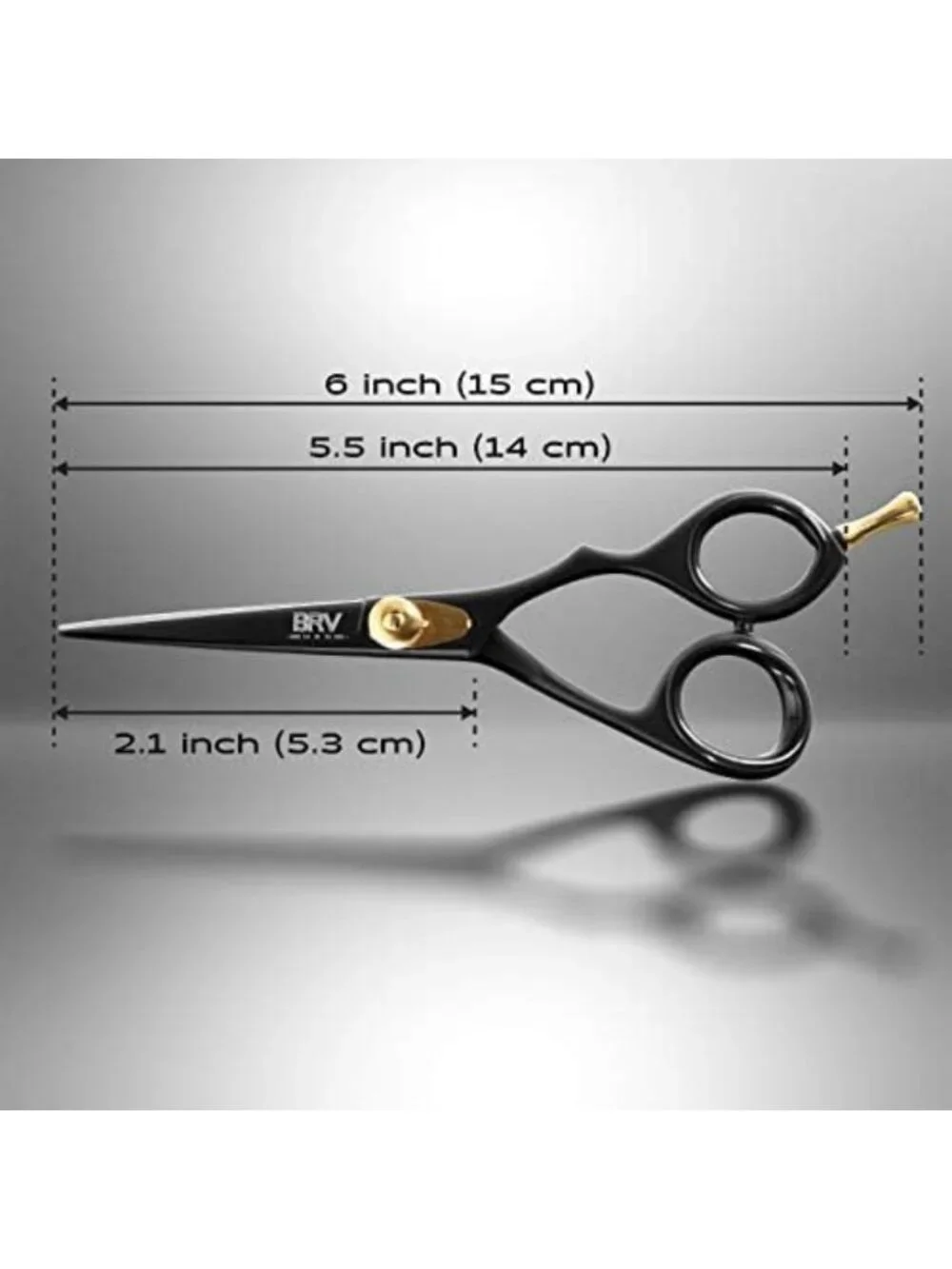 5.5” Mustache & Beard Trimming Scissors - High Carbon Steel, Razor Sharp Shears